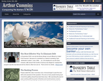 Custom theme modification on Arthur Cummins site
