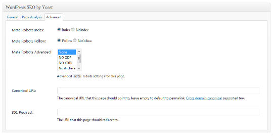 Wordpress SEO by Yoast screen shot 3
